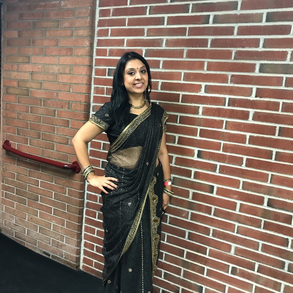 Sexy Black and Gold Net Chaniya Choli / Lengha